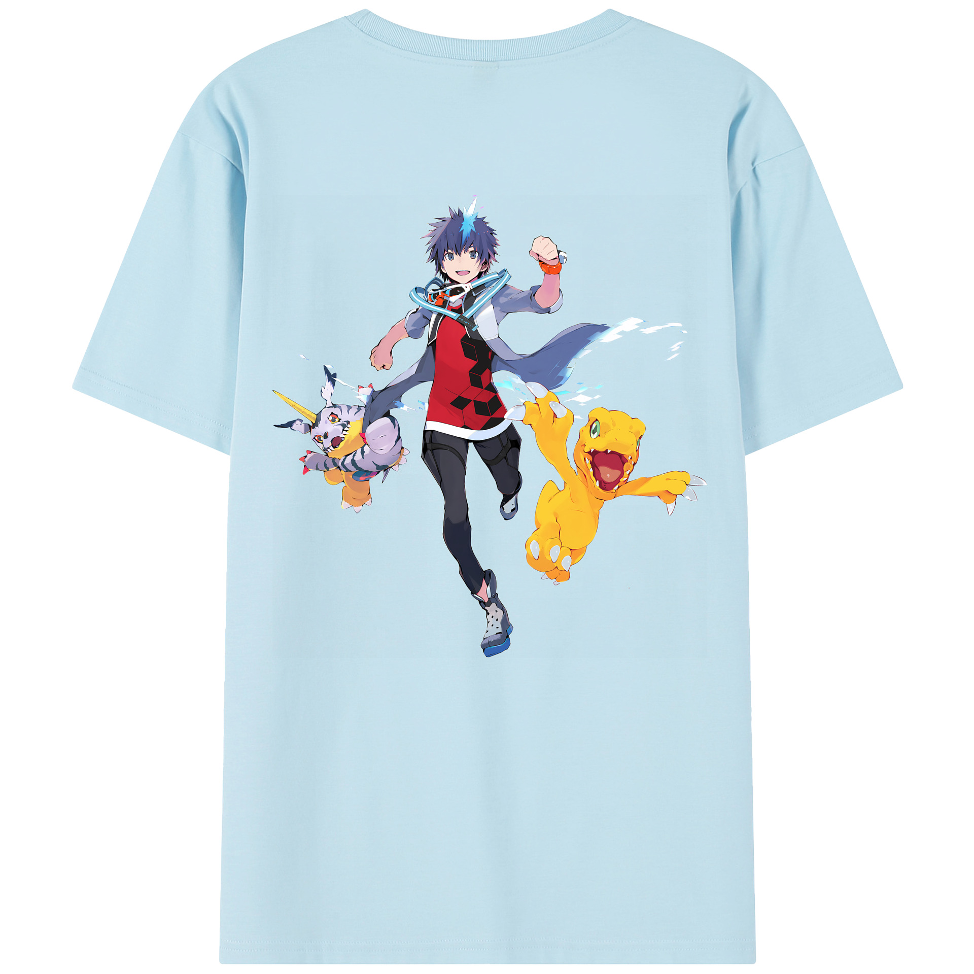 （画像用） Digimon デジタルモンスター/デジモン 綿100％半袖Tシャツ（背面プリント）